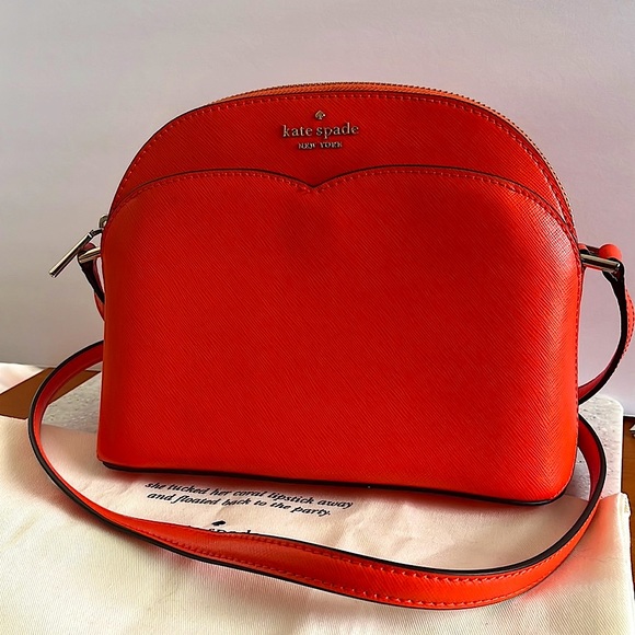 kate spade Handbags - Kate Spade Payton Dome Crossbody in Coral Buds with Dust Bag